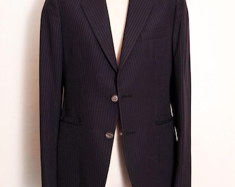 Marynarka Nordstrom Fine Tailored Pinstripe Suit Vintage z lat 80., 34/36"