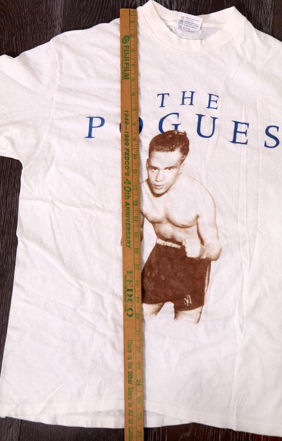 THE POGUES 1989 Peace & Love Tour White T-shirt XL Vi… - Gem