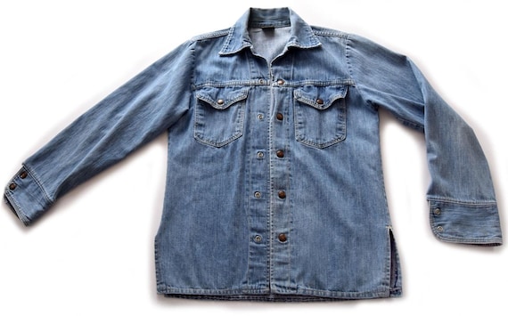 Vintage 70s BIG YANK Denim Blue Jean Jacket, Hippie Boho Style 