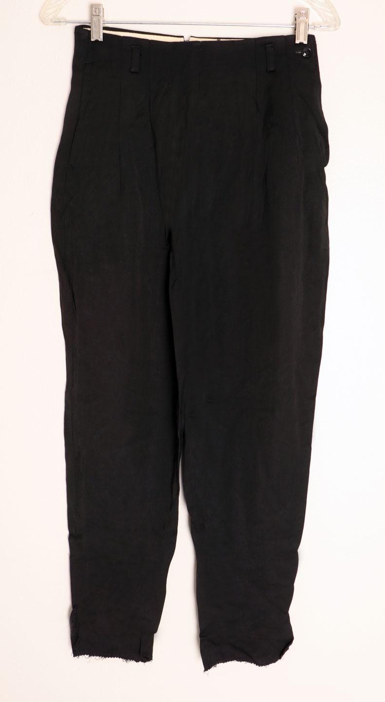 Black Gabardine Pants Vintage - Etsy