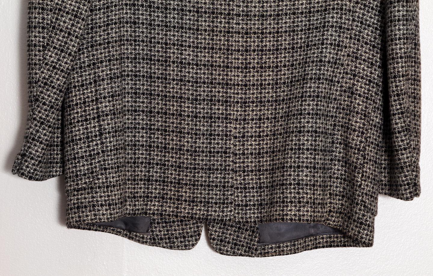 ★40~50'sUSビンテージウールジャケット★Mサイズ相当【Don Juan】 30's DON JUAN Black & White Wool Men's Jacket Over Coat Vintage