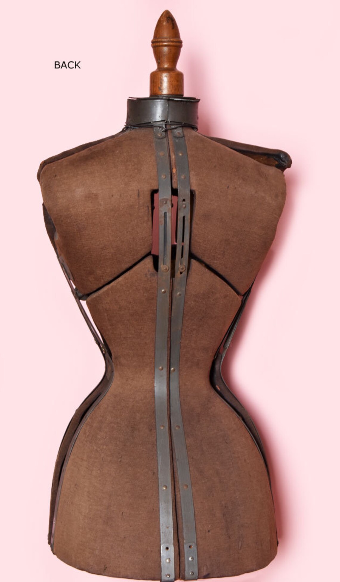 1800's Antique Corset Mannequin Metal Adjustable Small Wasp Waist Dress ...