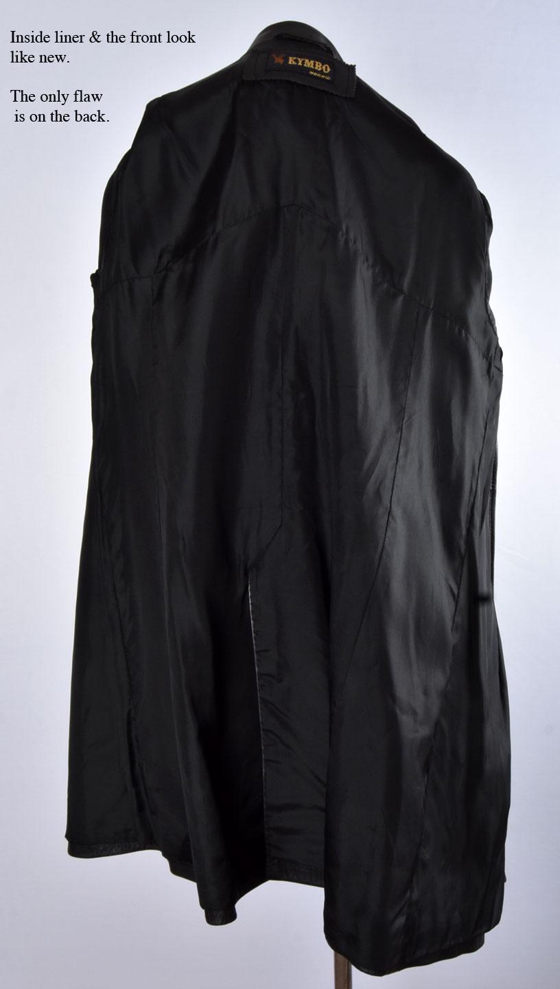 60年代 キンボ ダブルブレスト MOD ブラックレザーコート ヴィンテージ