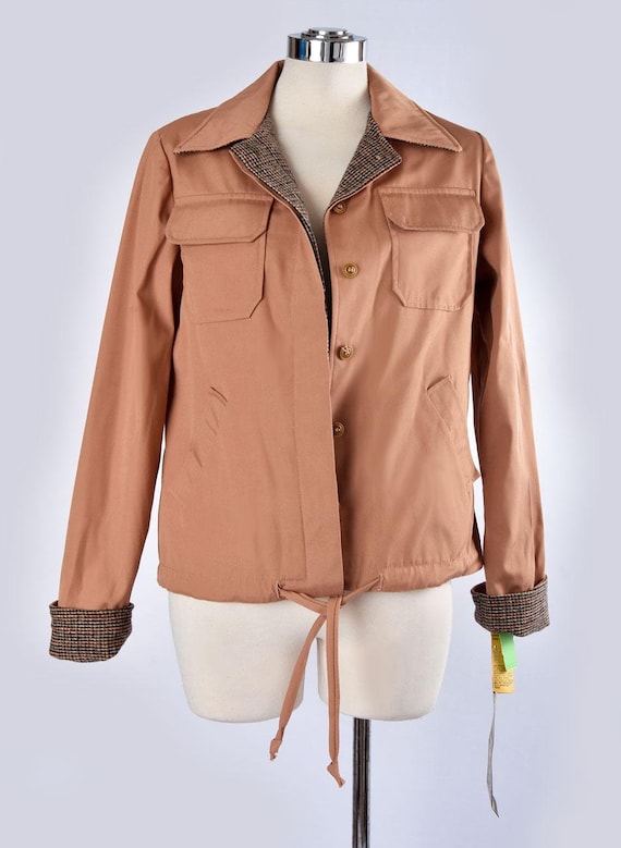 Vintage 50s Ranch Wear style Jacket, Wool Lined, New Old Stock 70's