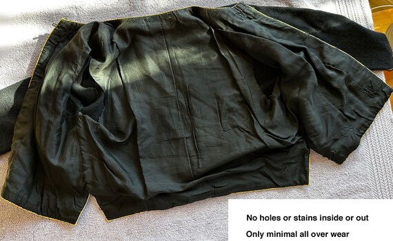 Black & Gold Angora Cardigan Sweater Vintage Mid … - image 5