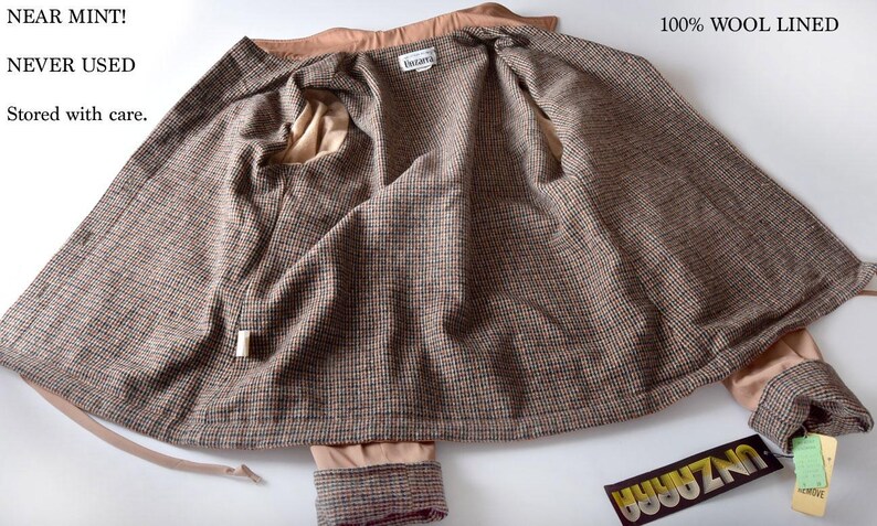 Vintage 50s Ranch Wear style Jacket, Wool Lined, New Old Stock 70's image 7