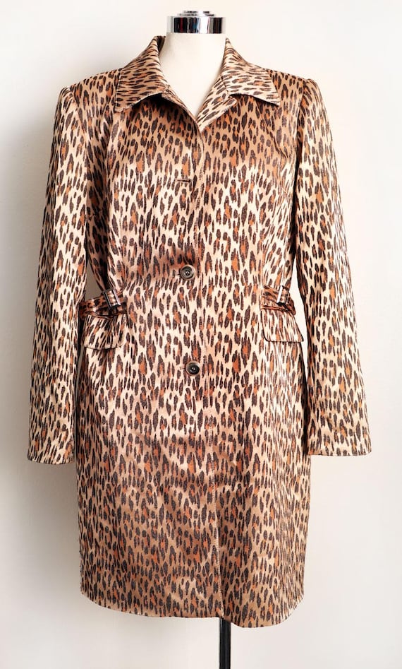 Alberto Makali Cache Leopard Print Coat Vintage, … - image 1