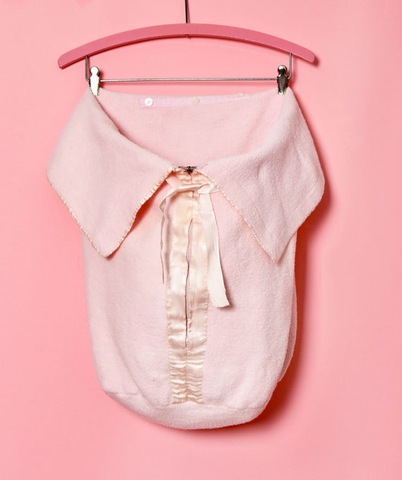 1930's Pink Baby Bunting Carrier Bag Wrap, Vintage