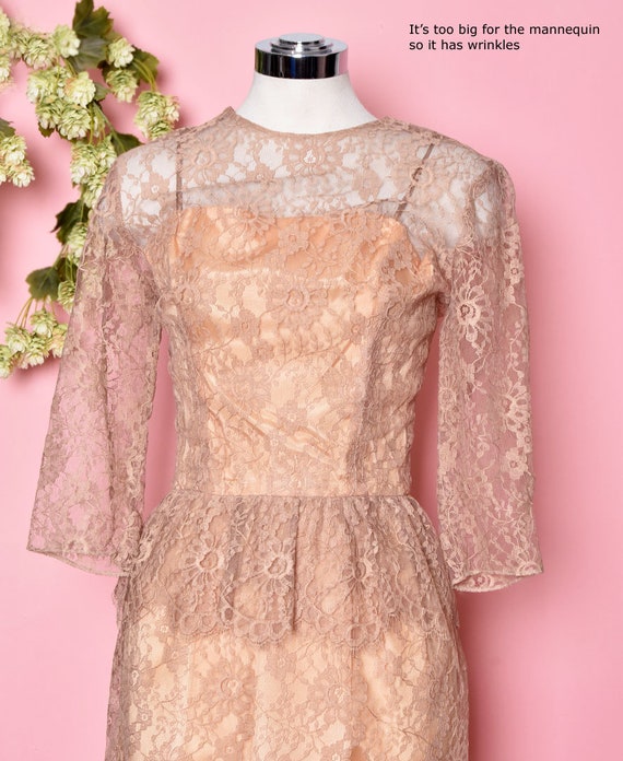 Beige Lace Gigi Young Vintage Dress, Wedding Brid… - image 3