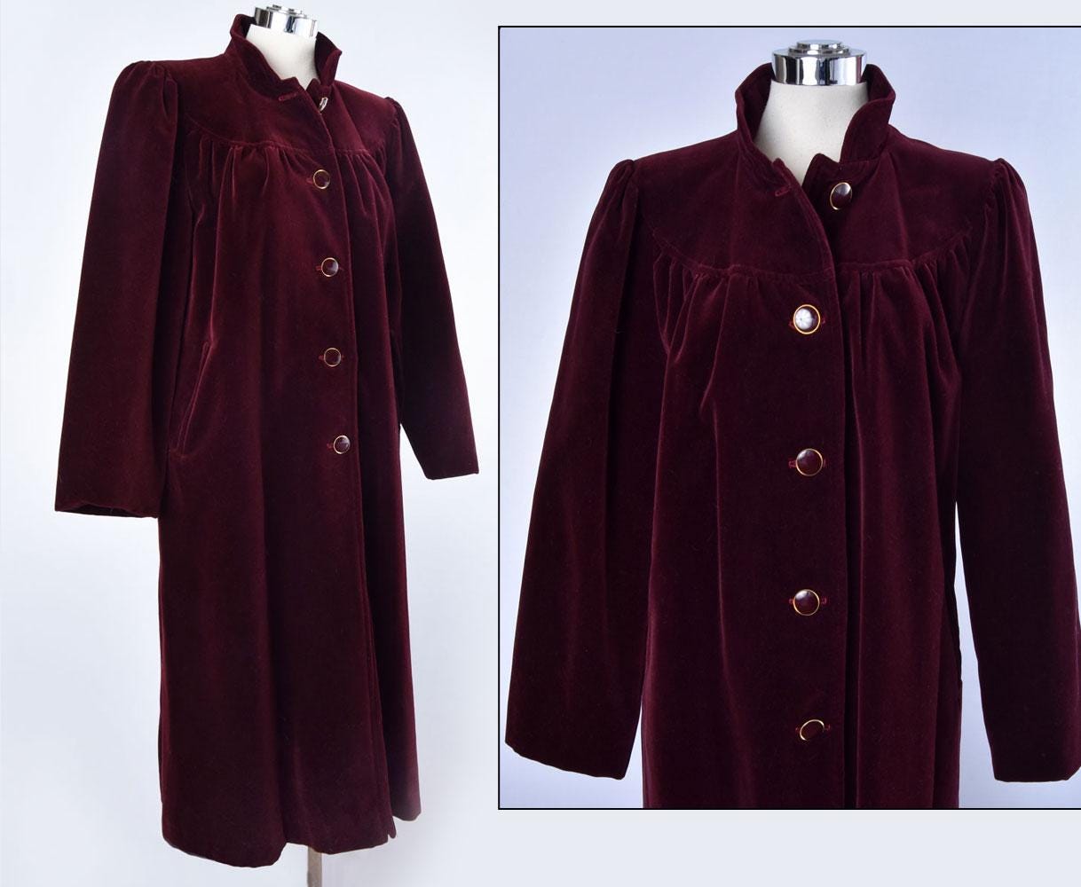 80s Long Coat - Etsy