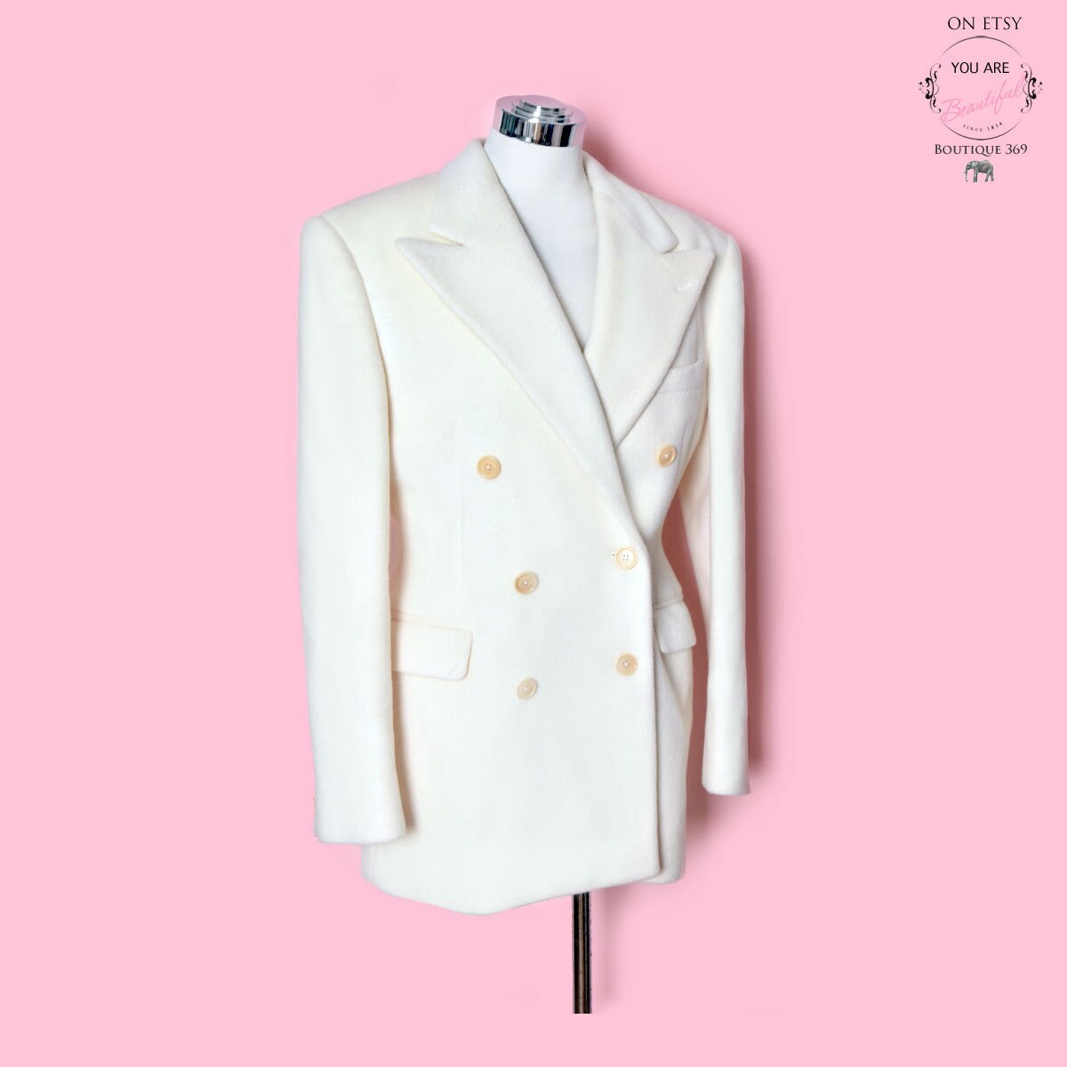 L'or ♡ Wide Lapel Long Coat (Ivory) - library.iainponorogo.ac.id