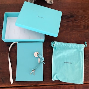 Authentic TIFFANY & Co. Blue Leather Diary Journal Book Metal