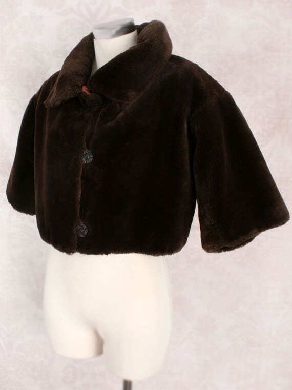 Vintage Brown Oversized Short Faux Mink Fur Coat Unisex Thick Winter Outerwear For Cold Weather main image 1