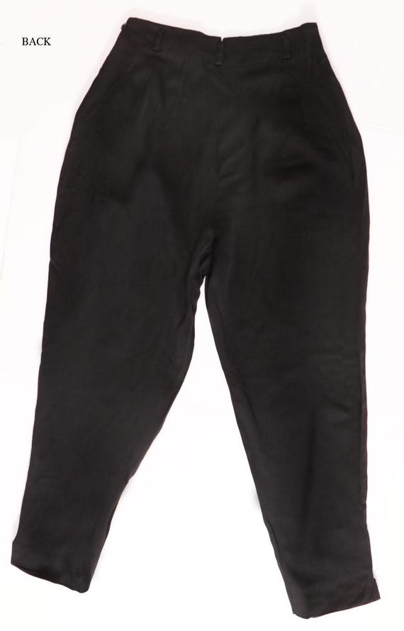 40's Gabardine Black Trousers Vintage 1940's, 1950's, High Waist