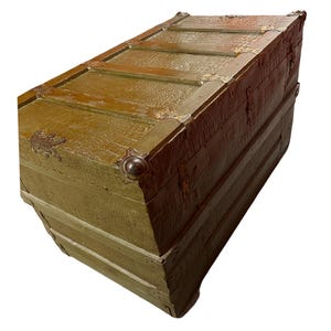 Crocodile Steamer Trunk w/ Gold Hardware main image 1