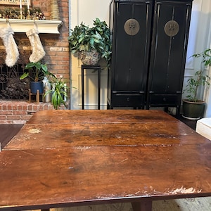 Antique Primitive Drop Leaf Cocktail Table Game Table