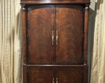 Henredon Historic Natchez Flame Mahogany  Armoire Storage Entertainment TV Cabinet [shipping is not free please see description]