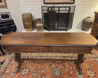 Antique Davis-Birely Library / Sofa Table – Shelbyville, Indiana – Early 20th Century