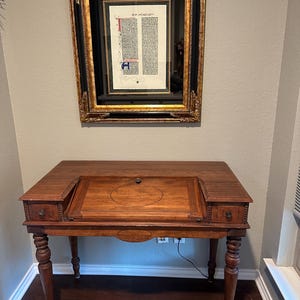 Antique British Colonial Writing Desk with Drawers – Cottagecore Victorian Style