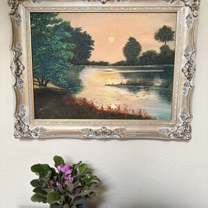 Antique Landscape Oil Painting Signed