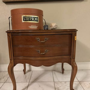French Provincial Side Table with Drawers - Elegant Vintage Design