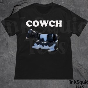 Unhinged Cowch Meme Shirt, Funny Cursed Graphic Shirt, Absurd Shirt, Brainrot Shirt, Cow Meme Tee, Ironic Shirt, Silly Tee, Weridcore Shirt