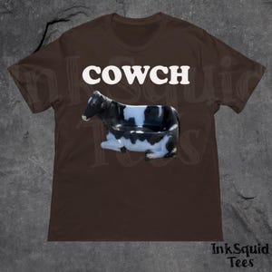 Unhinged Cowch Meme Shirt, Funny Cursed Graphic Shirt, Absurd Shirt, Brainrot Shirt, Cow Meme Tee, Ironic Shirt, Silly Tee, Weridcore Shirt