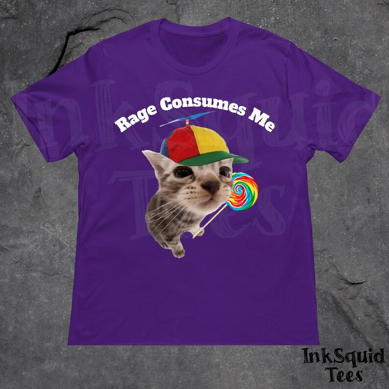 Rage Consumes Me Funny Cat Meme T-Shirt, Funny Unhinged Kitty Tee, BrainRot Shirt, Cursed Dark Humor Shirt, Sarcastic Cat Lover Gift