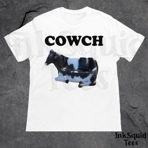 Unhinged Cowch Meme Shirt, Funny Cursed Graphic Shirt, Absurd Shirt, Brainrot Shirt, Cow Meme Tee, Ironic Shirt, Silly Tee, Weridcore Shirt