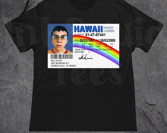 Mclovin from Superbad Id graphic t shirt, Funny meme shirts, top selling t shirts, movie t shirts, gift for him