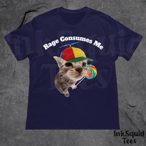 Rage Consumes Me Funny Cat Meme T-Shirt, Funny Unhinged Kitty Tee, BrainRot Shirt, Cursed Dark Humor Shirt, Sarcastic Cat Lover Gift
