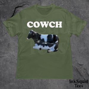 Unhinged Cowch Meme Shirt, Funny Cursed Graphic Shirt, Absurd Shirt, Brainrot Shirt, Cow Meme Tee, Ironic Shirt, Silly Tee, Weridcore Shirt