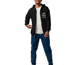 May include: A black zip-up hoodie with a white graphic of a crown and the text "The King of Construction" and "KINGSVILLE, GA".