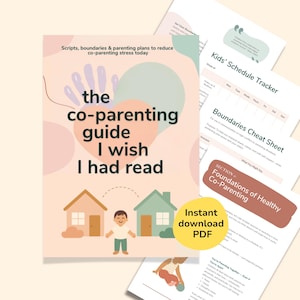 Co-Parenting Guide PDF | Printable Co-Parenting Workbook & Parenting Plan | Single Parent Custody Planner | Shared Parenting Tools