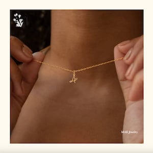 Colares Raq com inicial de coração para mulheres, colar com pingente de letra banhado a ouro, 26 letras maiúsculas A-Z joias de aço inoxidável 16"-24"t