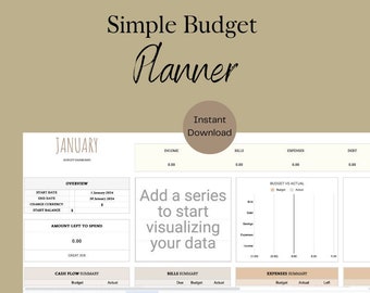 Simple Budget Planner Google Sheets Spreadsheet