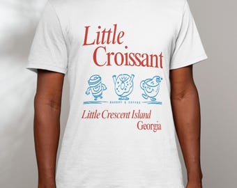 Little Croissant T-Shirt, Little Crescent Island, Bakery & Coffee