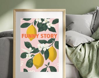 Funny Story, Emily Henry Digital Download Poster 18x24