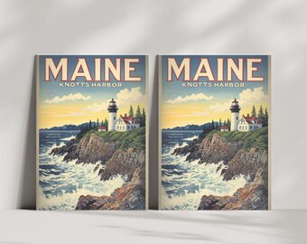 Happy Place, Knotts Harbor, ME, Emily Henry Digital Download Poster 18x24