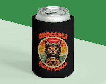 Broccoli Cat Quest Squad Coozie: Book Lover Gift