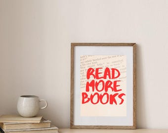 Read More Books Digital Download Poster 18x24