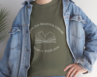 Waning Bay Library Read-A-Thon Unisex Tee, Book Lover Gift