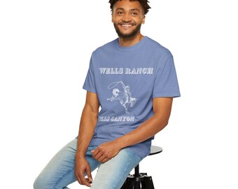Wells Ranch Garment-Dyed T-Shirt: Unisex Vintage Style Tee