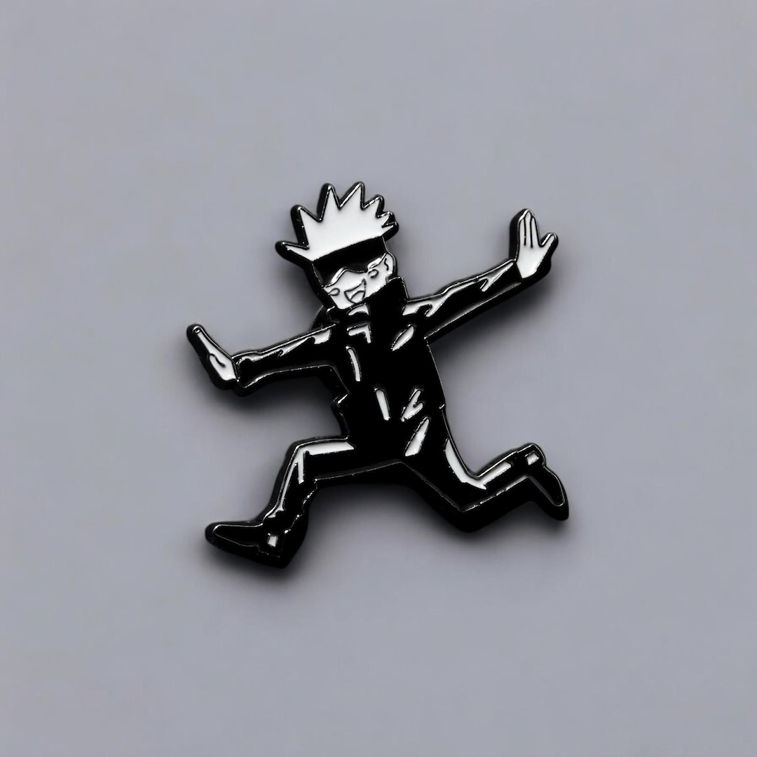 Gojo Chibi Metal JJK Anime Pin, Cute Enamel Anime Pin, Handmade Jujutsu ...