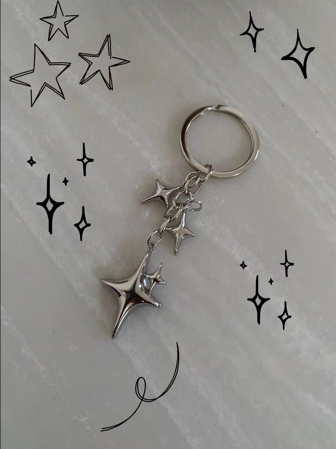 Y2k Silver Star Keychain, Cute Moon Keychain Stainless Steel Charm Dainty Purse Keychain Gift for Her Chrome Heart Accessory - Etsy Y2k Silver Star Keychain, Cute Moon Keychain Stainless Steel Charm Dainty Purse Keychain Gift for Her Chrome Heart Accessory - Etsy