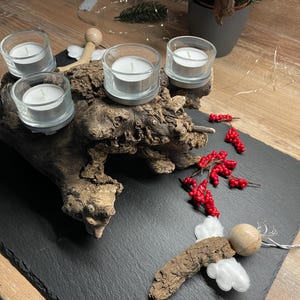 Driftwood candle holder