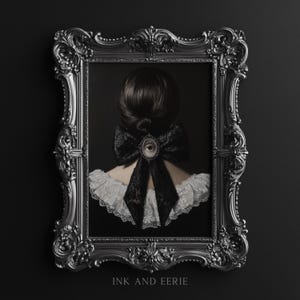 Dark Victorian Lover's Eye Print, Dark Academia Art, Moody Art Print, Dark Art Print, Gothic Art Print, Portrait Painting, Digital Download