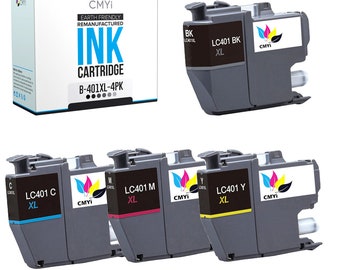 CMYi Remanufactured Brother LC401XL Ink Cartridges for Brother dcp-J1800dw mfc-J1010dw  mfc-J1012dw mfc-j1170dw mfc-j1800dw