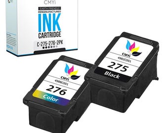 CMYi Remanufactured Canon PG-275 and Canon CL-276 Ink Cartridges for PIXMA TR4720 TR4722 TS3520 TS3522 TS3720 TS3722