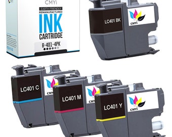 CMYi Remanufactured Brother LC401 Ink Cartridges for dcp-j1800dw mfc-j1010dw mfc-j1012dw mfc-j1170dw mfc-j1800dw